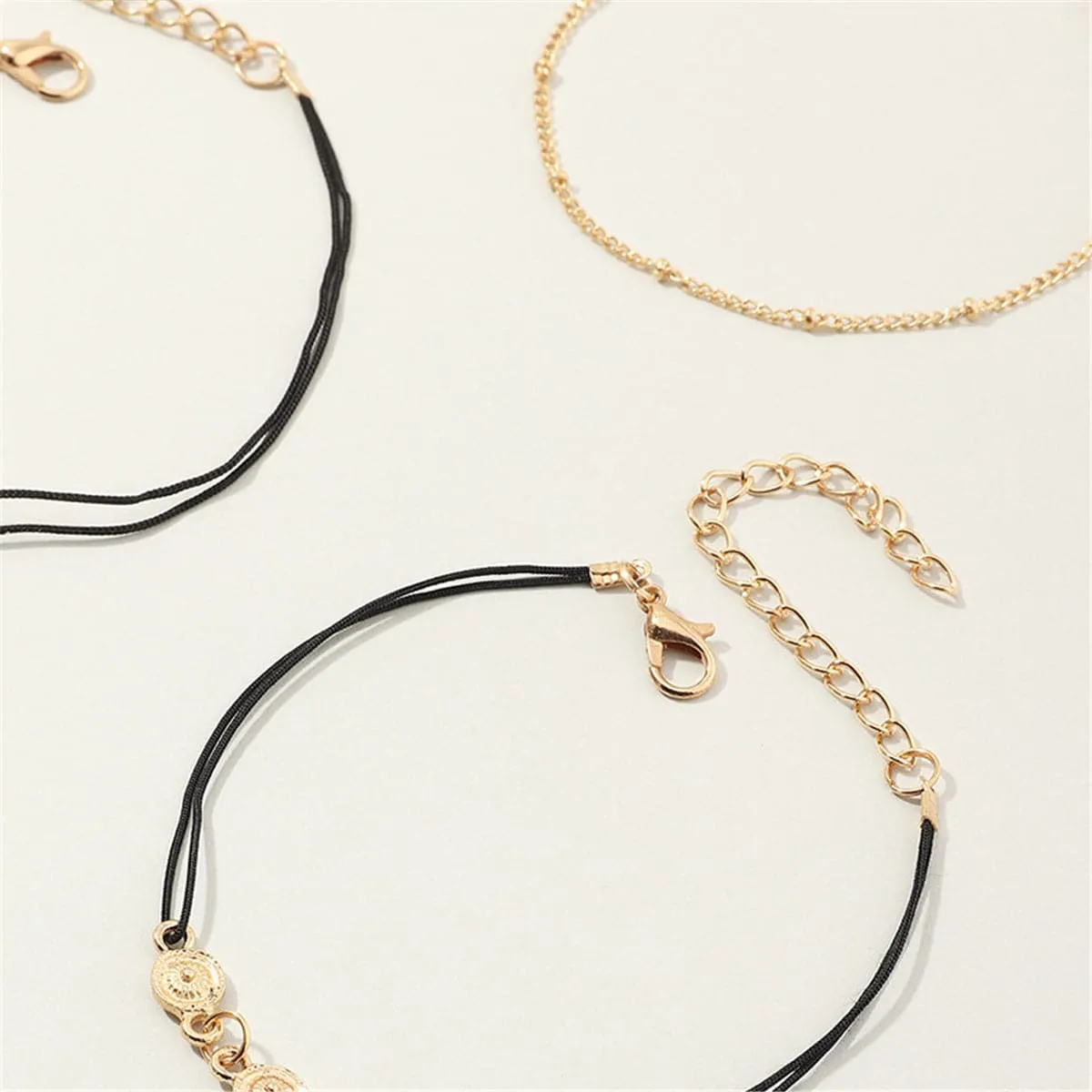 Moonstone & Vibre Tassel Anklet Set