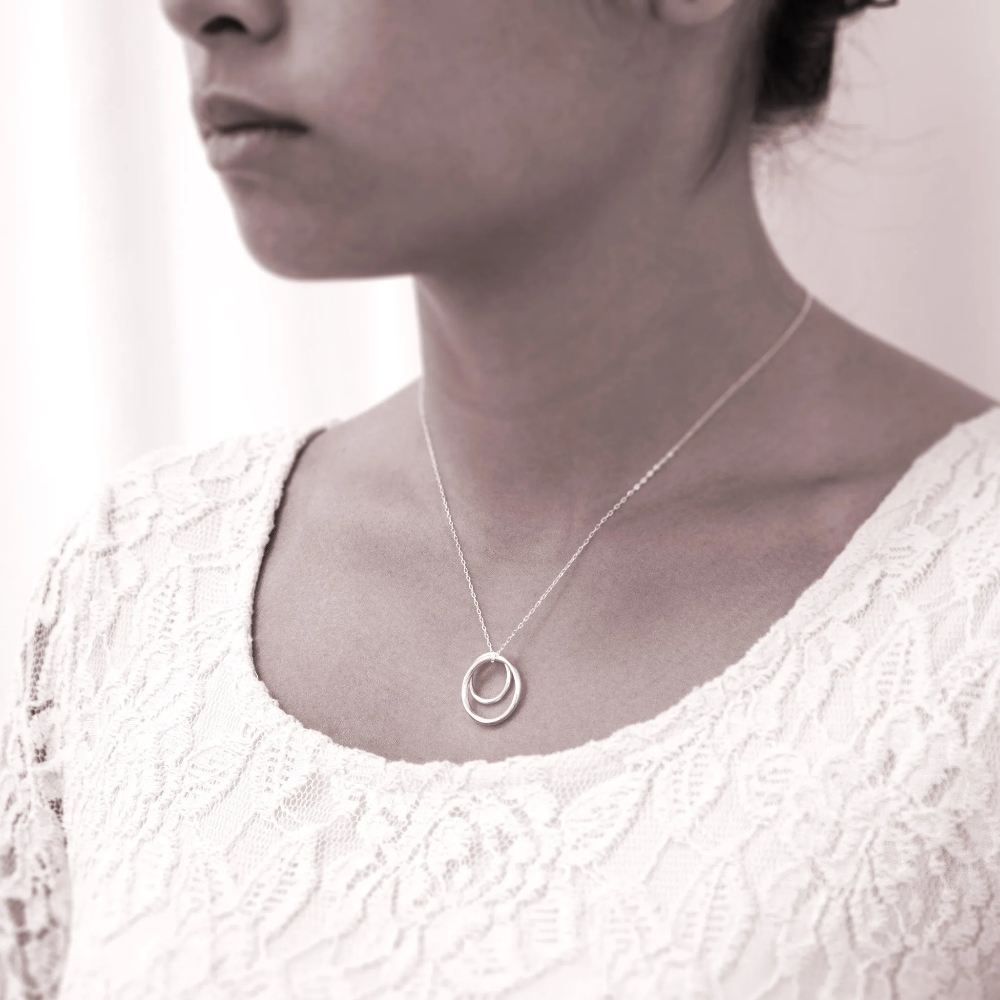 Mother Daughter PERSONALIZED Sterling Silver Necklace by Ornata