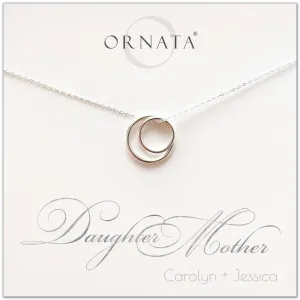 Mother Daughter PERSONALIZED Sterling Silver Necklace by Ornata