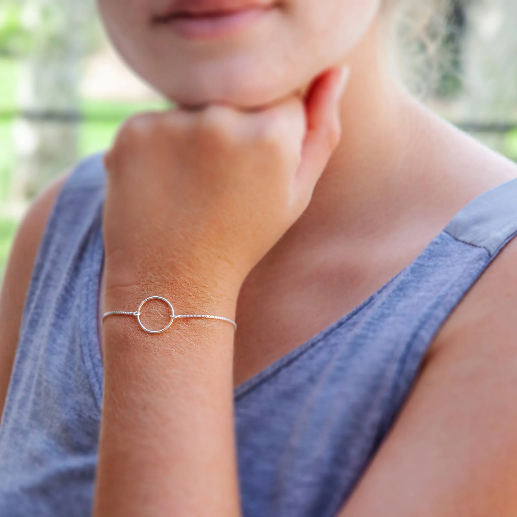 “Mother-In-Law” Sterling Silver Bolo Bracelet on Personalized Jewelry Card