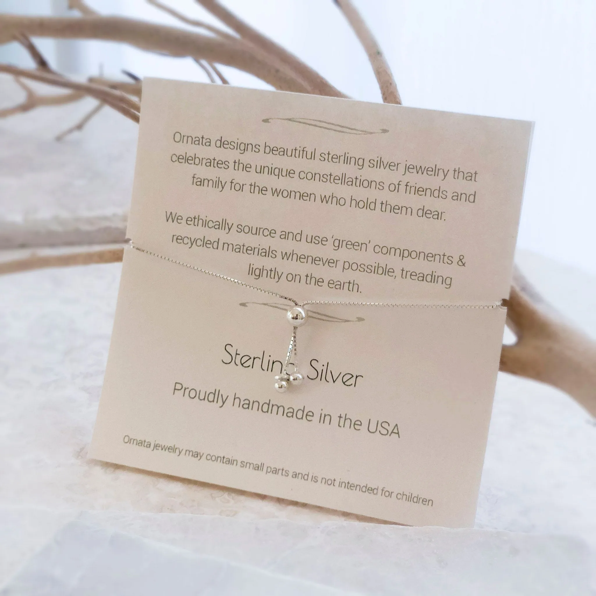 “Mother-In-Law” Sterling Silver Bolo Bracelet on Personalized Jewelry Card