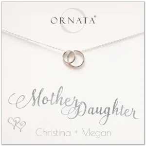 Mother's Day Jewelry - Mother Daughter Sterling Silver Necklace - Personalized | Small