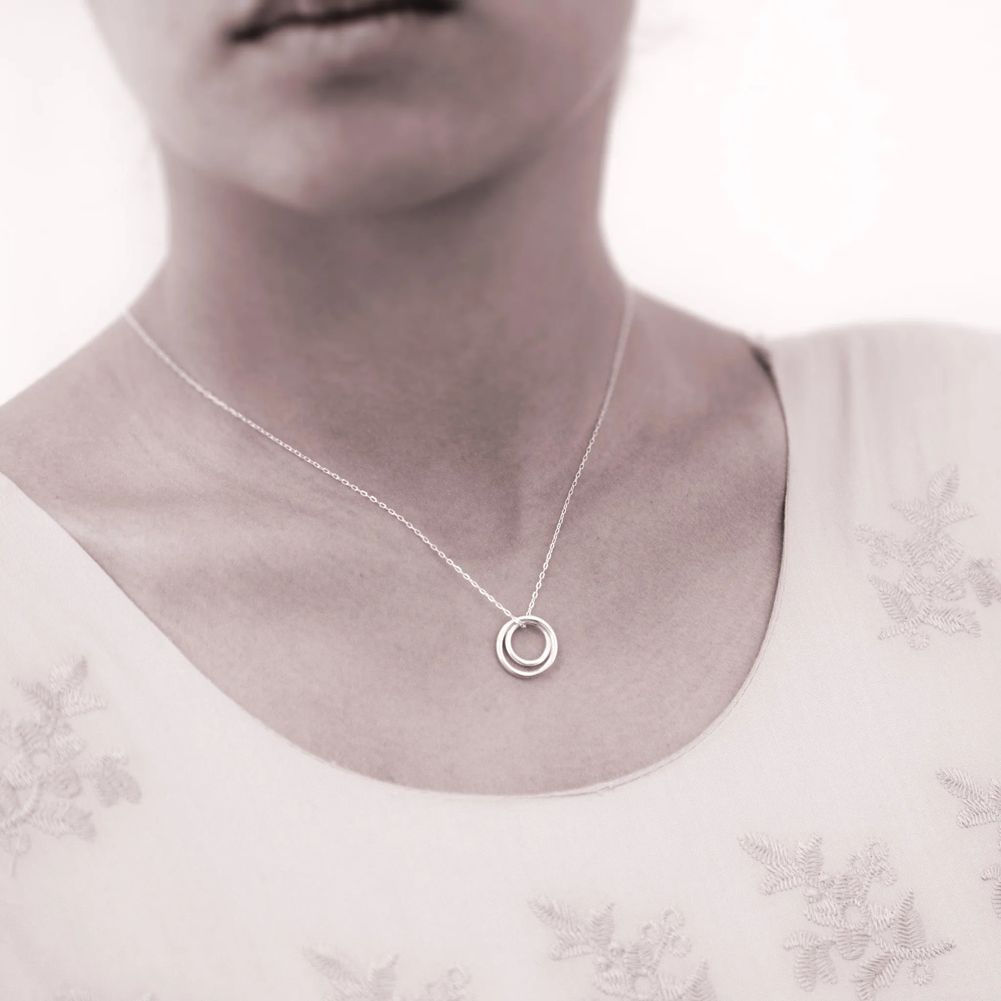Mother's Day Jewelry - Mother Daughter Sterling Silver Necklace - Personalized | Small