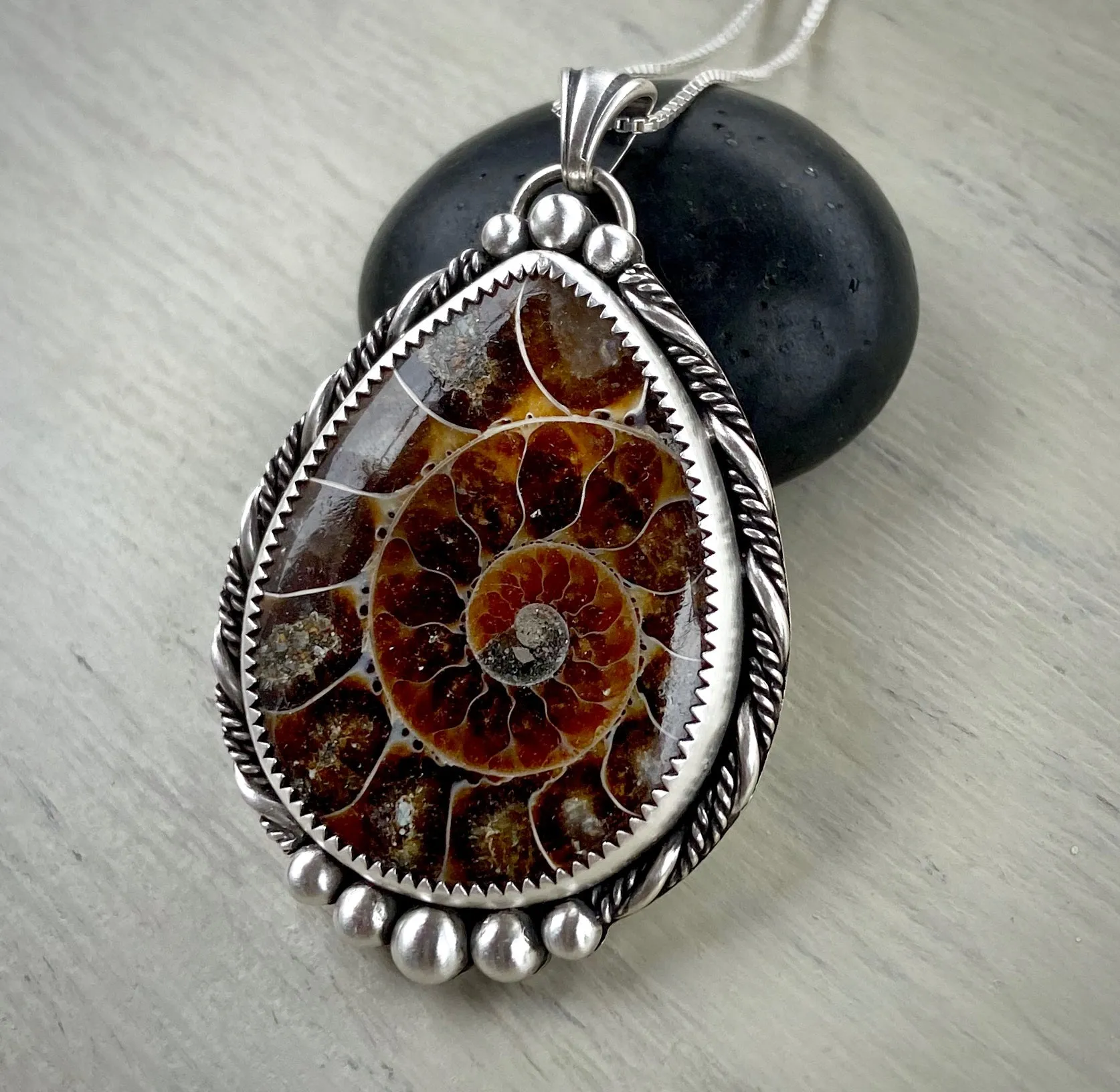 •Move Mountains• Ammonite Pendant