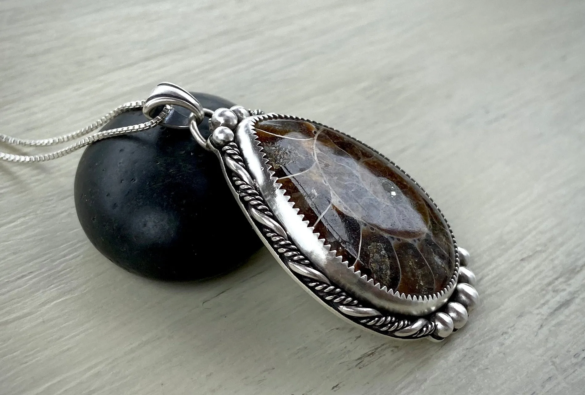 •Move Mountains• Ammonite Pendant