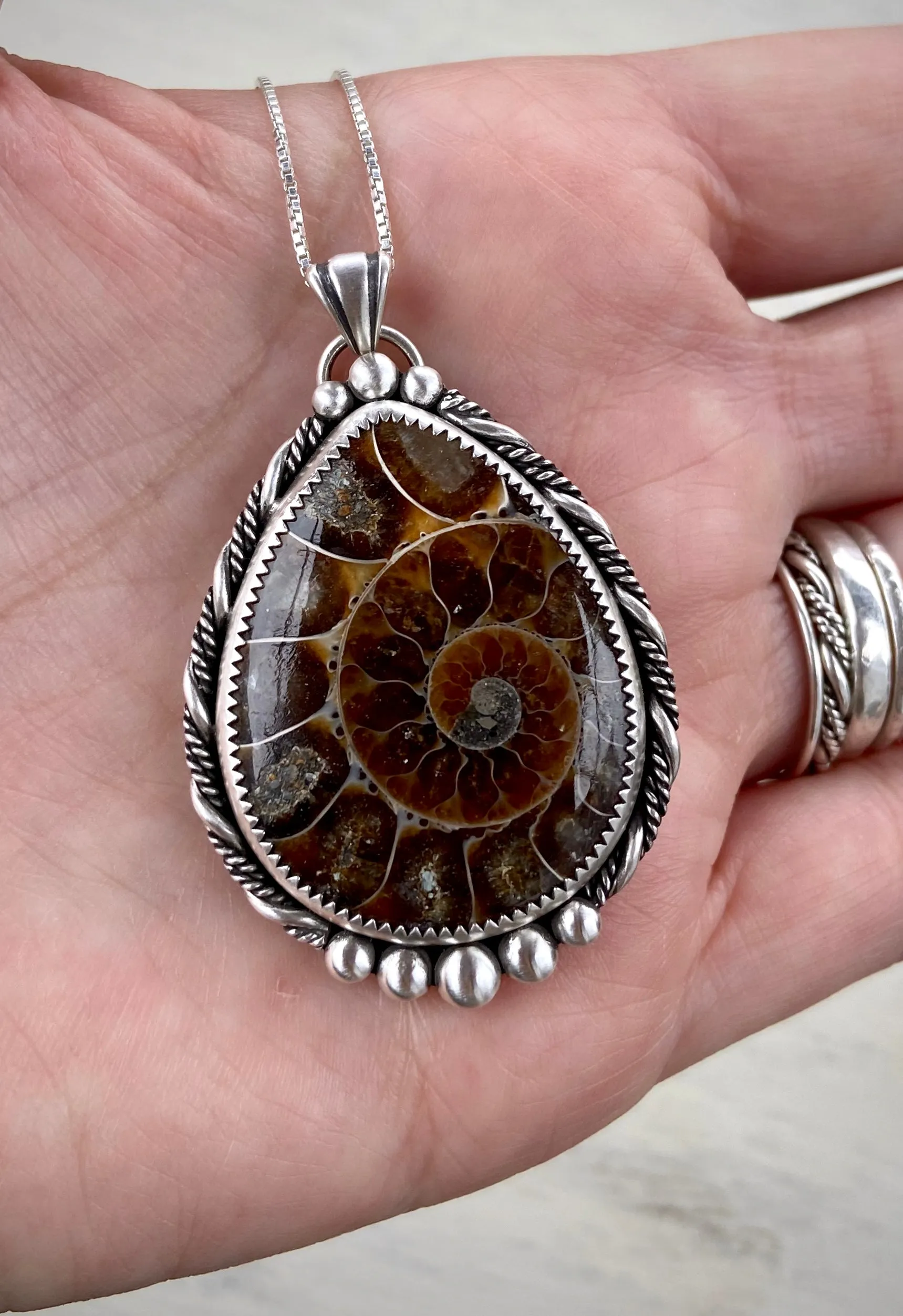 •Move Mountains• Ammonite Pendant
