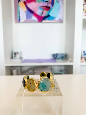 Multi Gemstone Cuff