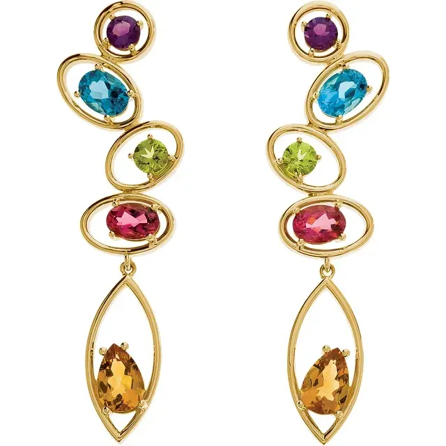 Multi-Gemstone Earrings