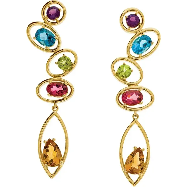 Multi-Gemstone Earrings