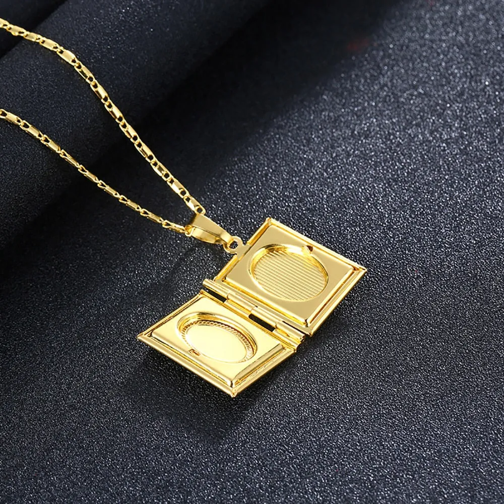 Muslim Allah Photo Locket Pendant Necklace