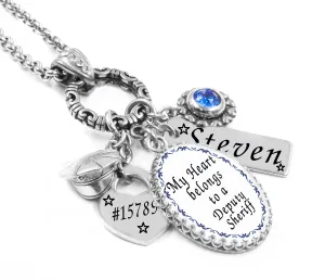 My Heart Belongs to a Deputy Sheriff Necklace