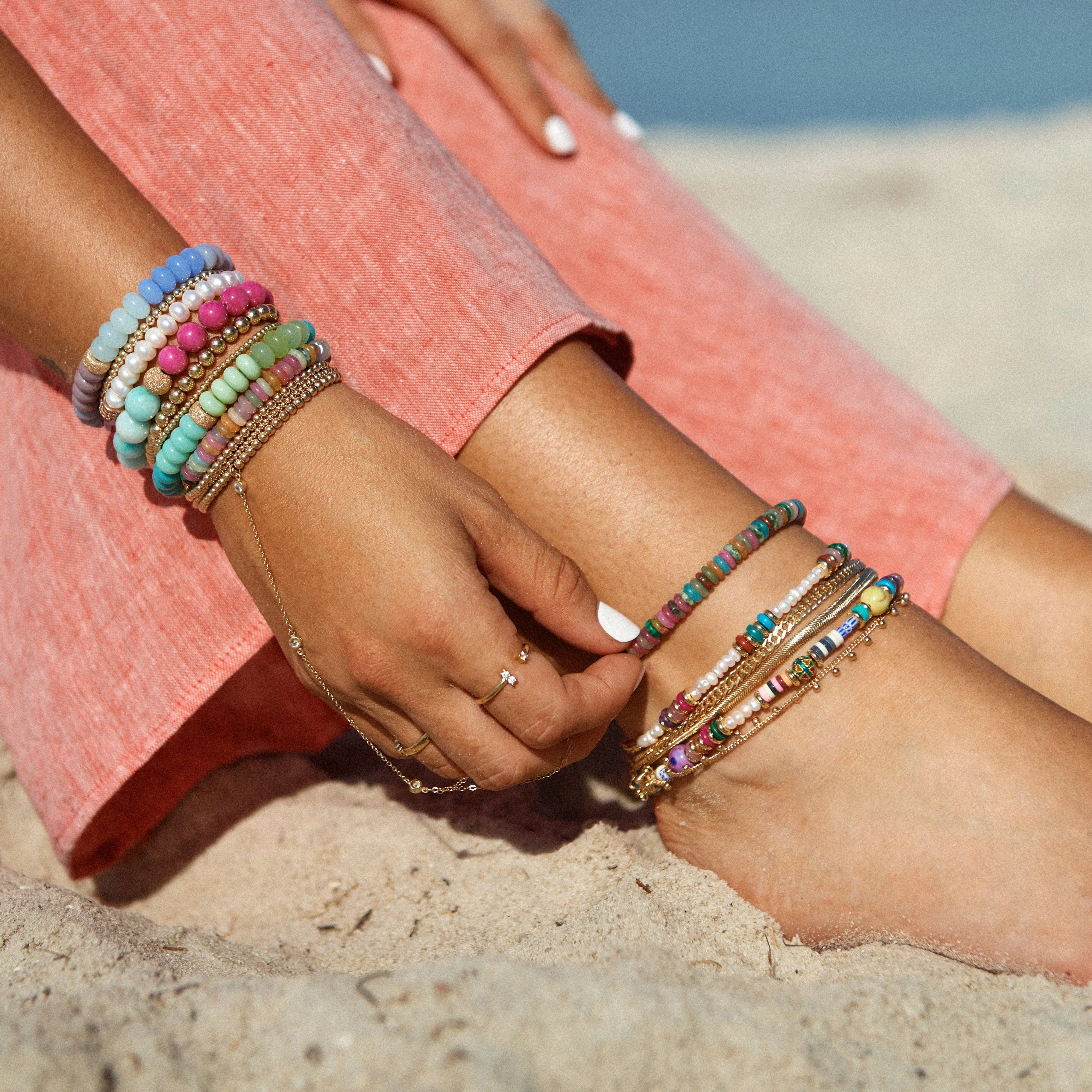 Mya Gemstone Anklet
