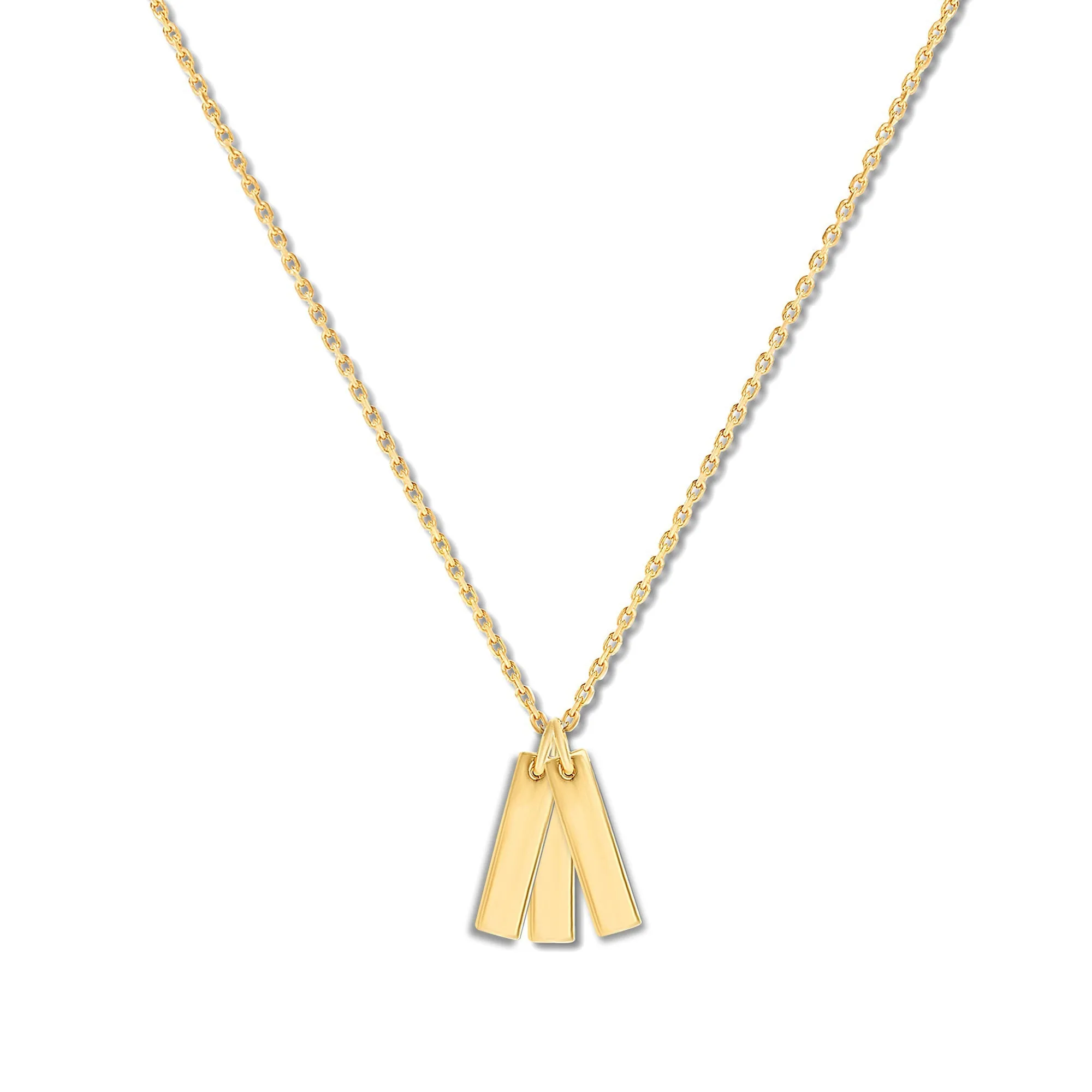 Mysha Personalized Triple Bar of Love Pendant
