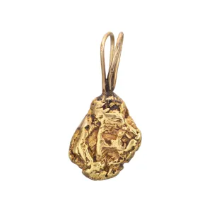 Natural Gold Nugget Pendant 22k to 24k Organic Vintage Charm Jewelry 14k Jewelry