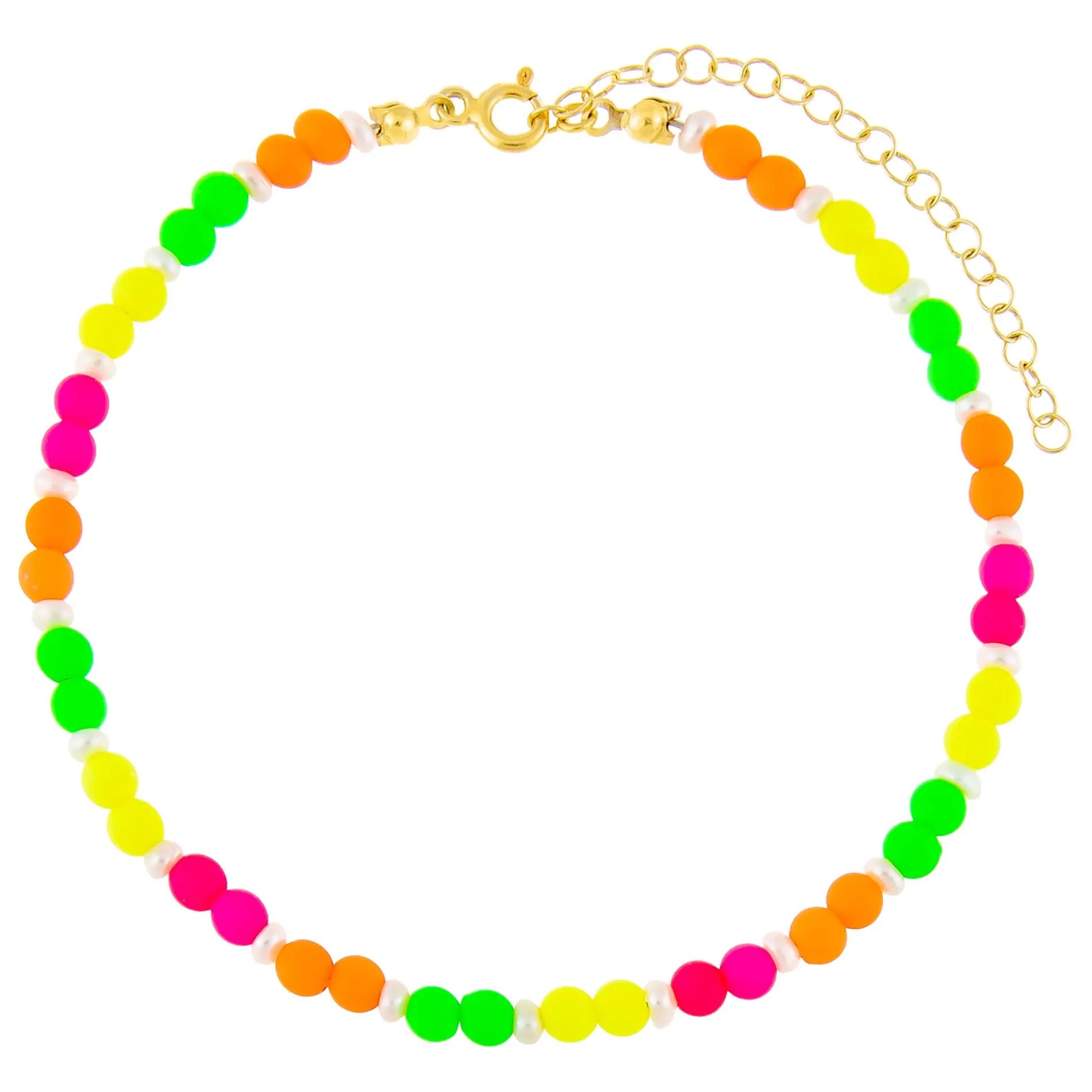 Neon Bead Anklet
