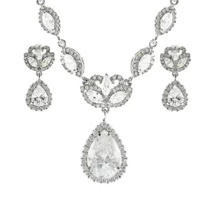 Nettie Vintage Teardrop Dangle Necklace Set