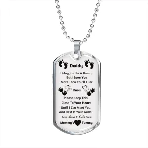 New Dad Gifts: New Dad Dog Tag Pendant Set  - New Dad Gift From Baby Bump - New Dad Gift From Wife - Baby Bump Gift - Dad Necklace - New Daddy Gifts - New Dad Jewelry - Expecting Father Gifts
