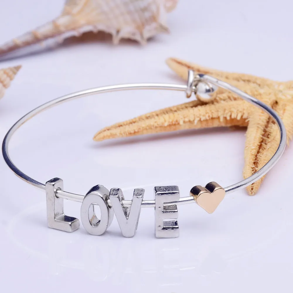 Nickel Alloy Letter Pendant Charm Capital letter Metal letter Finding Letter Initial Pendants for Personalize Necklaces " LOVE " 10*6.5*3.5mm 10pcs