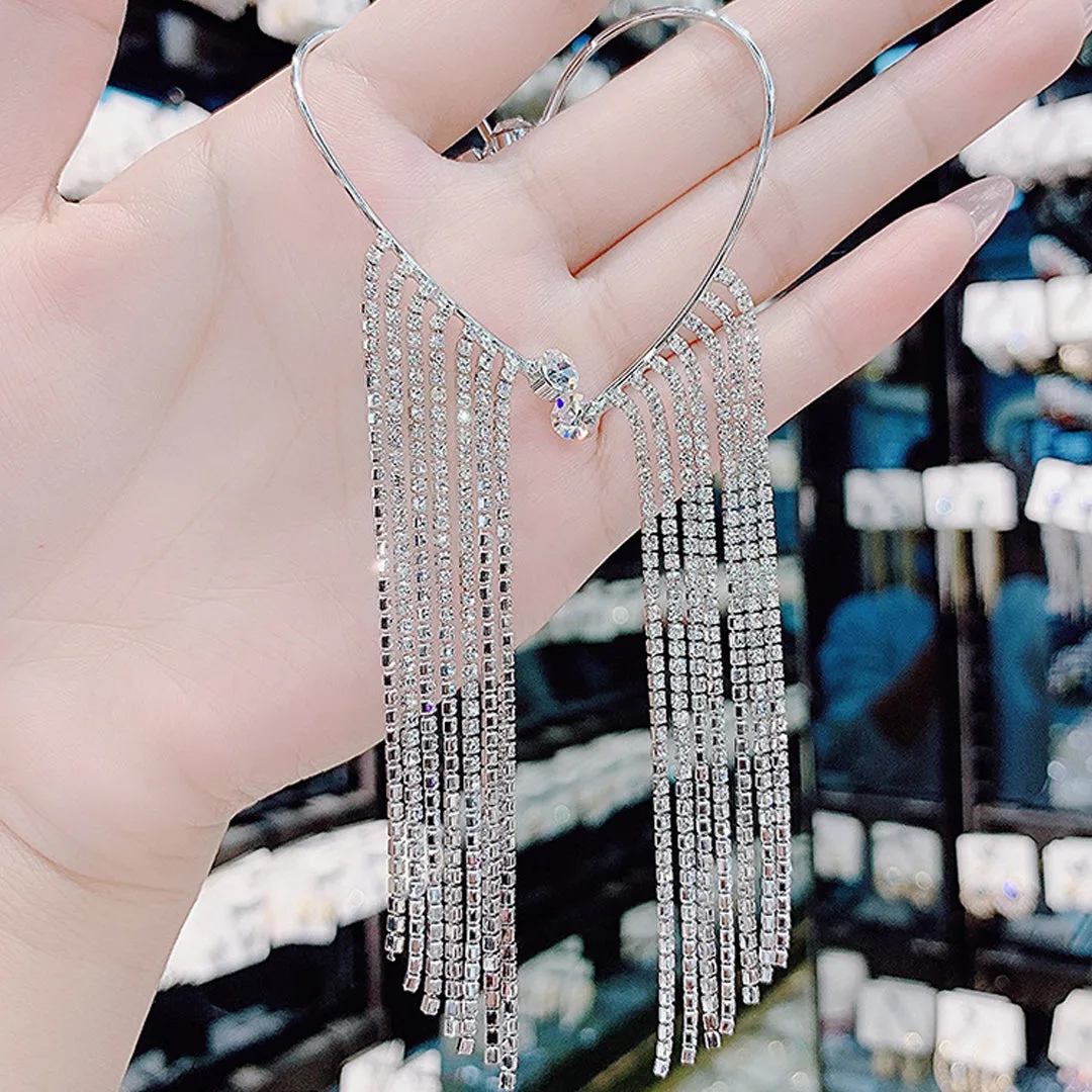 No Piercing Tassel Ear Cuff Korean Earrings 2 Pcs/Set