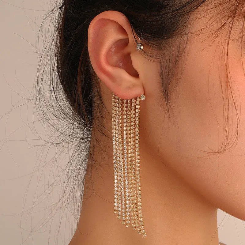 No Piercing Tassel Ear Cuff Korean Earrings 2 Pcs/Set