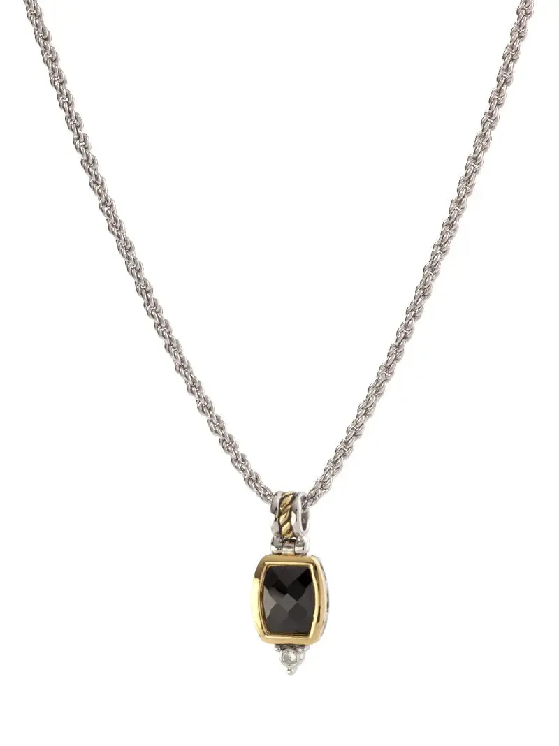Nouveau Collection - Barrel Cubic Zirconia Pendant with Chain