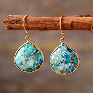 Ocean Vein Jasper Drop Earrings