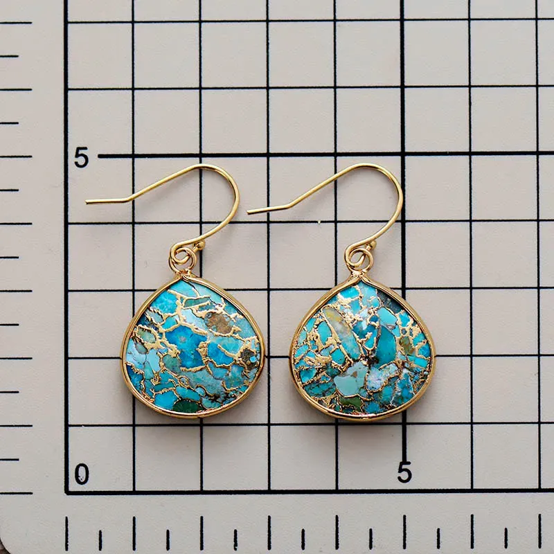 Ocean Vein Jasper Drop Earrings