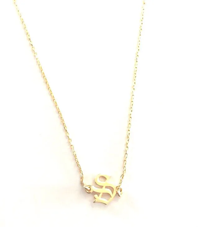 Old English Initial Cable Choker