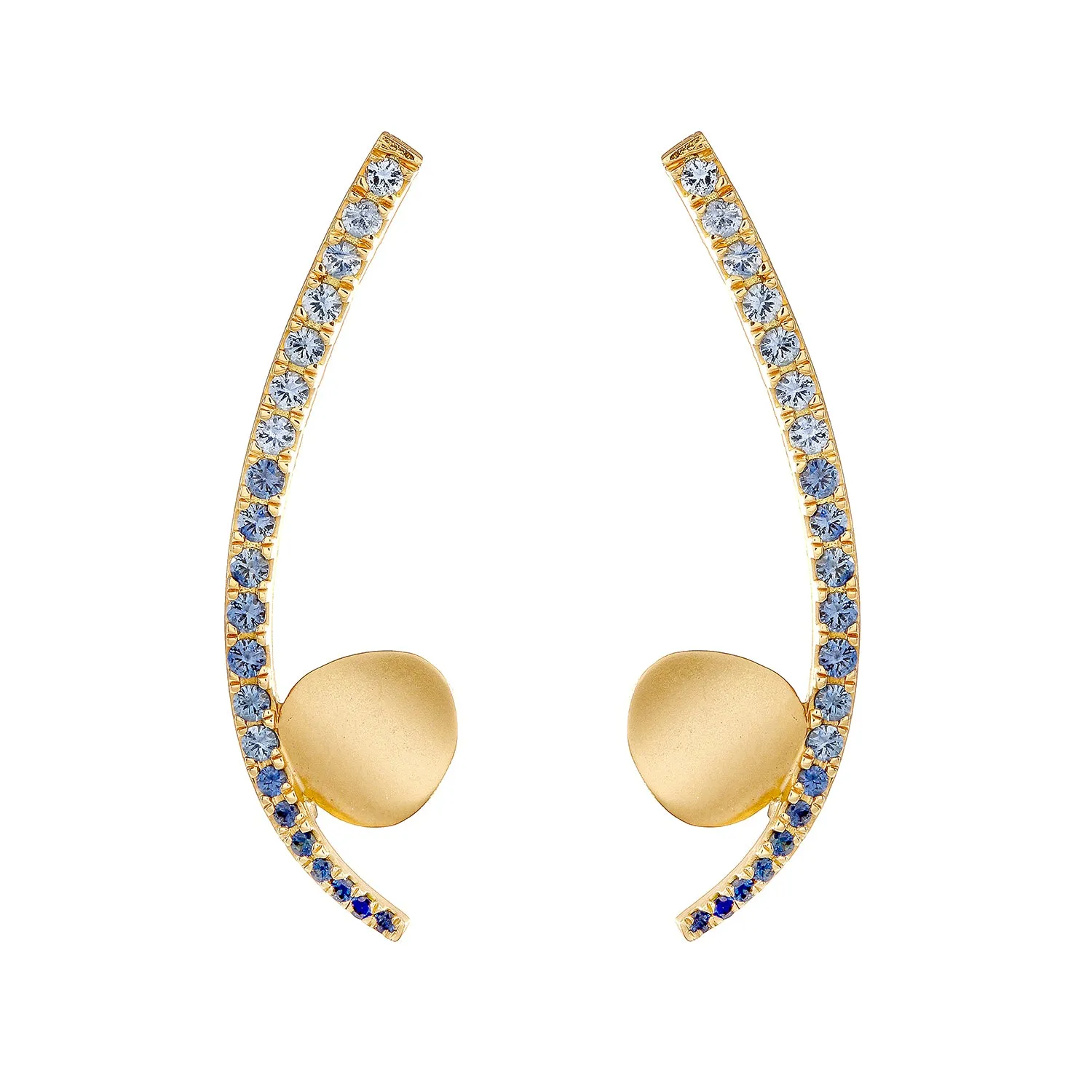 Ombre Blue Sapphire Ear Cuff