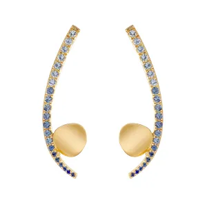 Ombre Blue Sapphire Ear Cuff