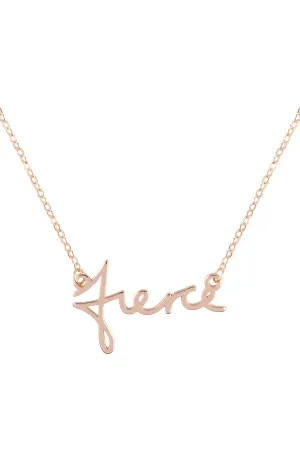 ONB712FI - "FIERCE" PERSONALIZED CHARM PENDANT LONG NECKLACE