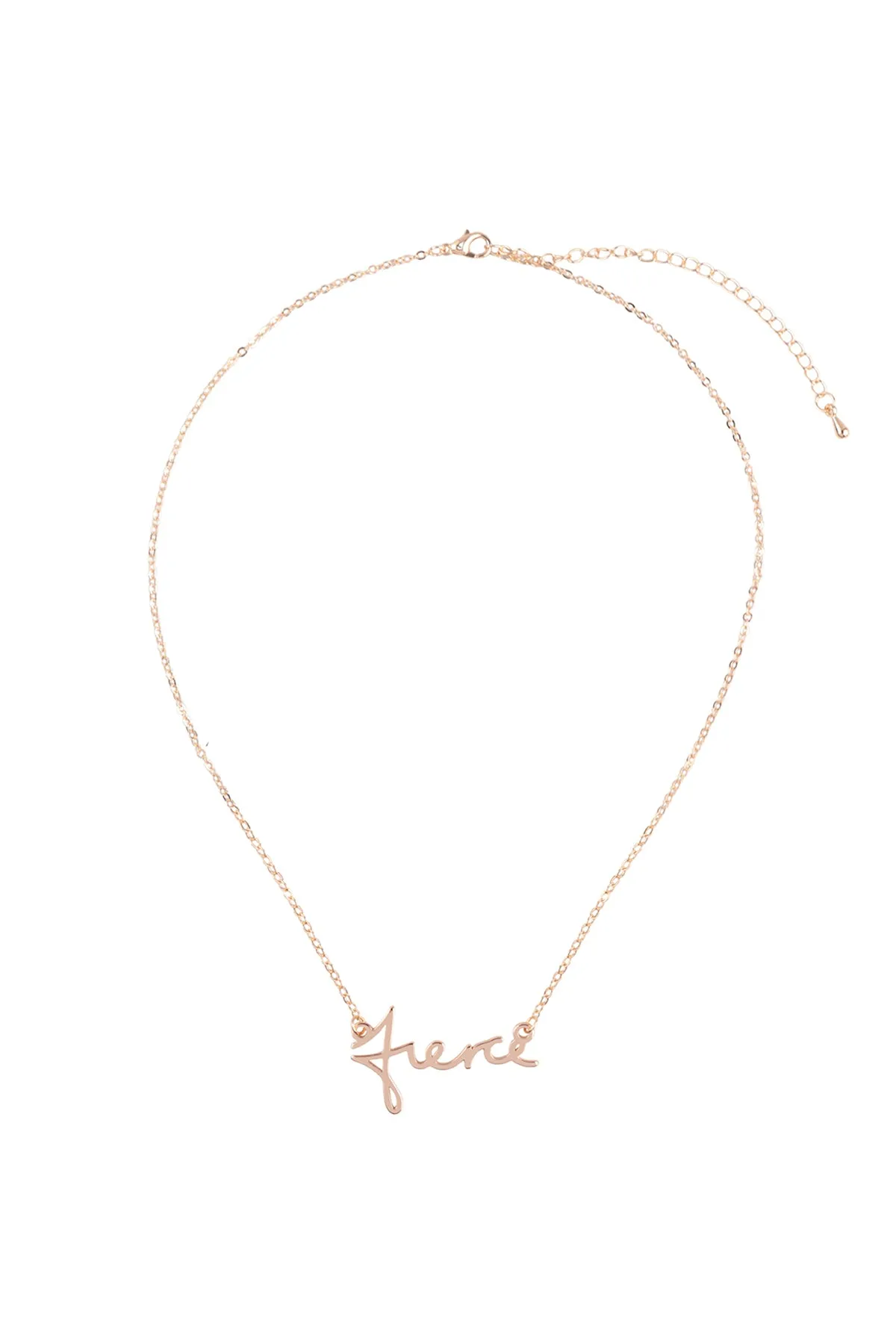 ONB712FI - "FIERCE" PERSONALIZED CHARM PENDANT LONG NECKLACE