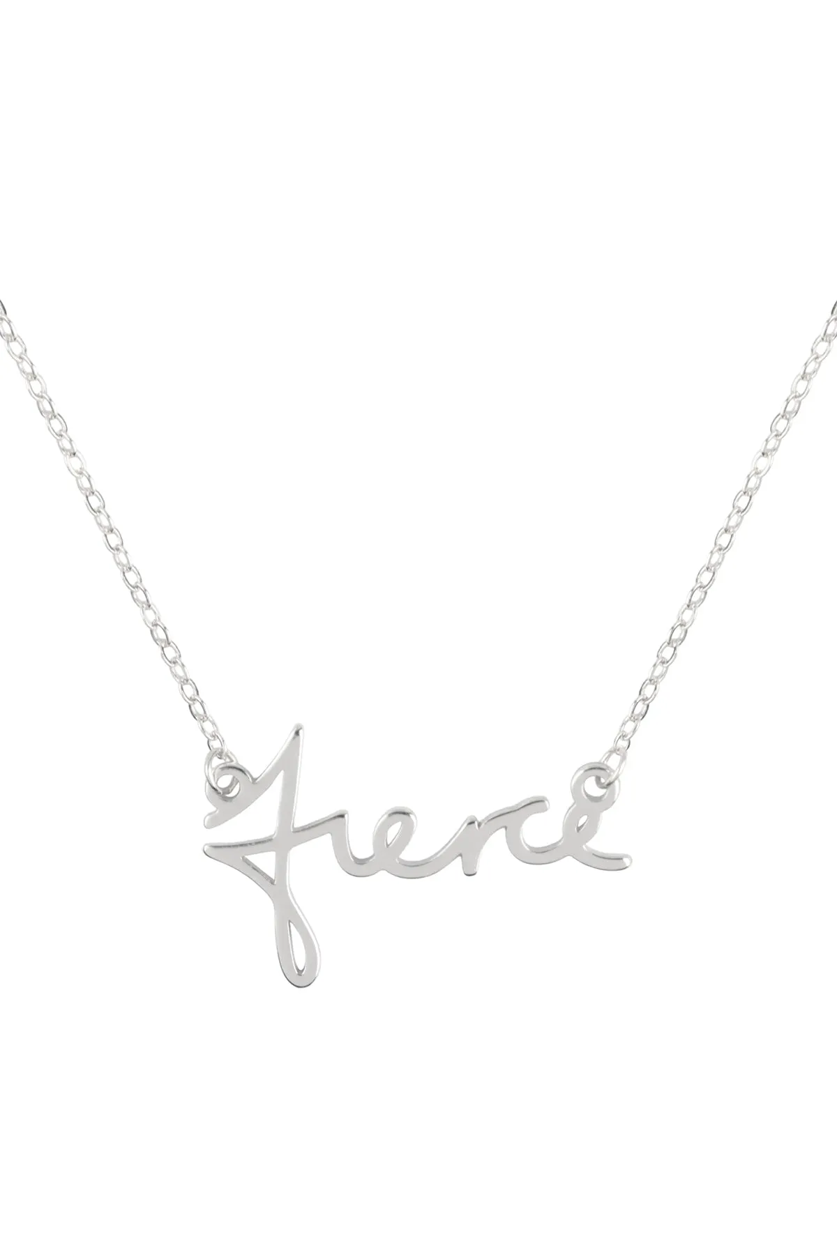 ONB712FI - "FIERCE" PERSONALIZED CHARM PENDANT LONG NECKLACE