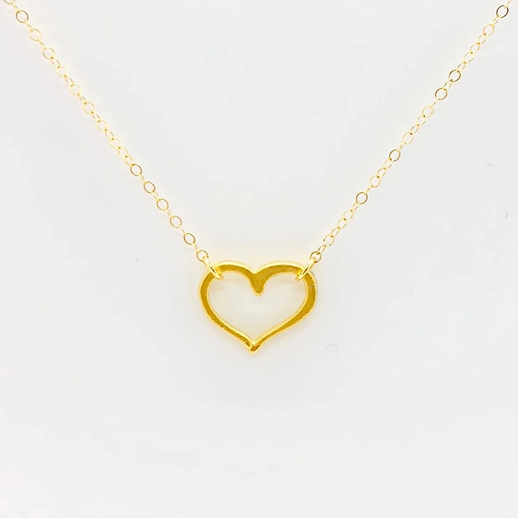Open Heart 14K Gold Necklace