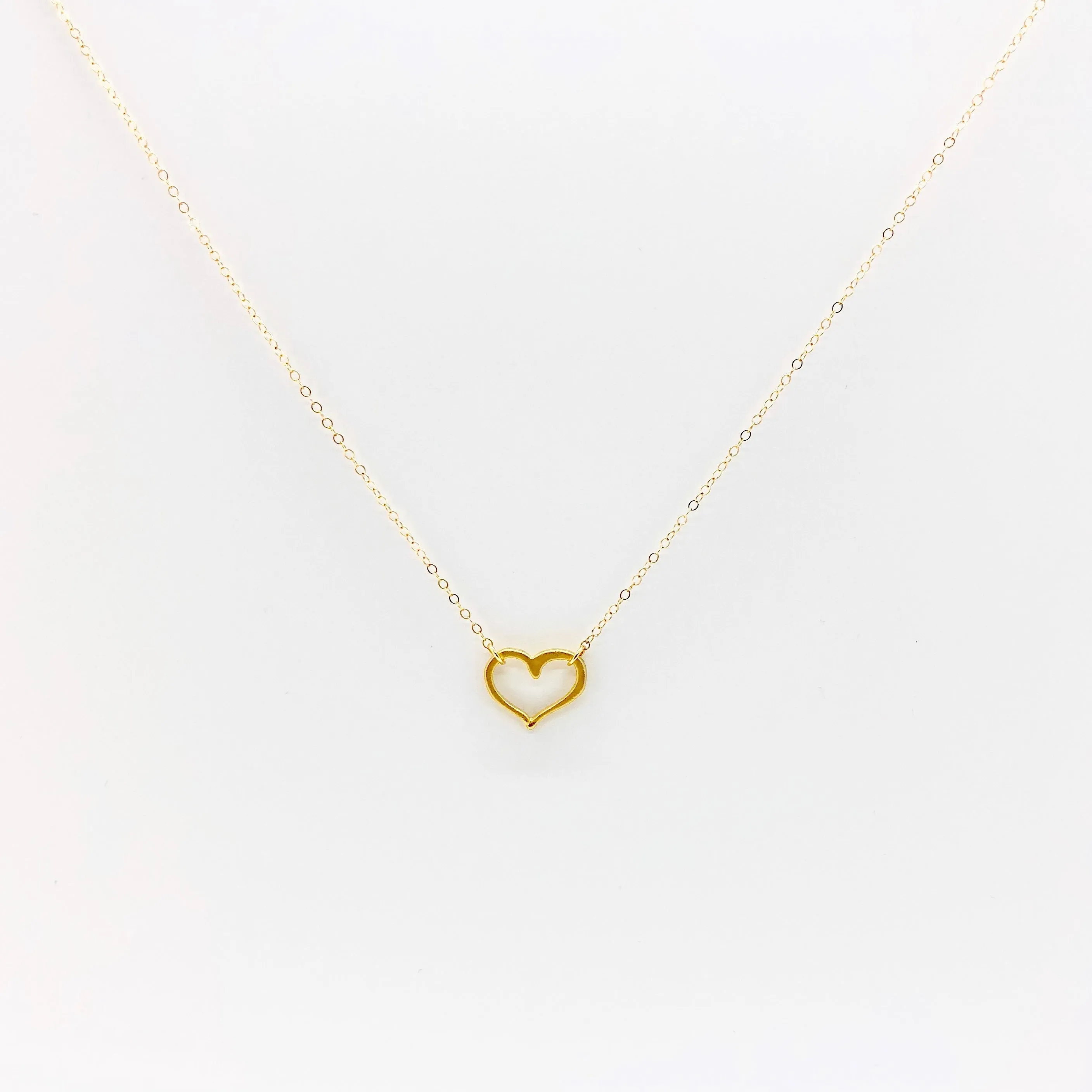 Open Heart 14K Gold Necklace