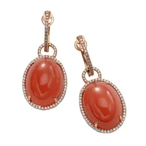 Orange Quartz Drop Earring