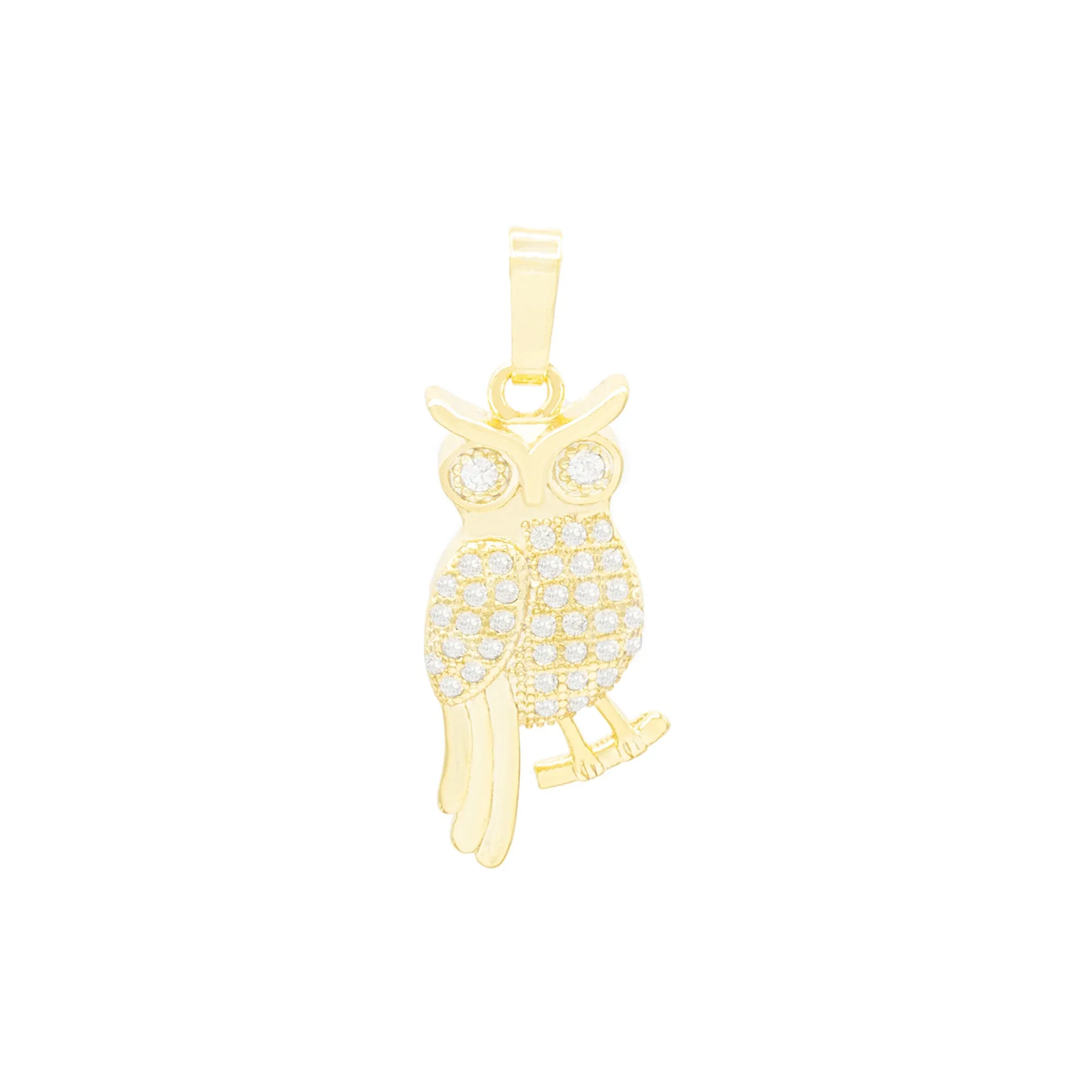Owl Pendant 14K Anklet Gold Filled Cubic Zirconia Charm Rope Chain Set 10" WomenJewelry