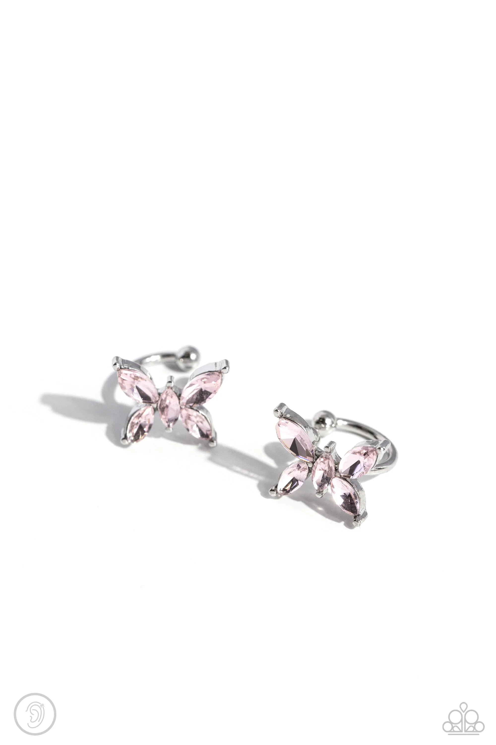 Paparazzi Aerial Advancement Earrings Pink (Ear Cuff)
