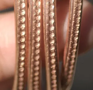 Patterned jewelry wire 3mm textured metal wire strip for making rings and jewelry