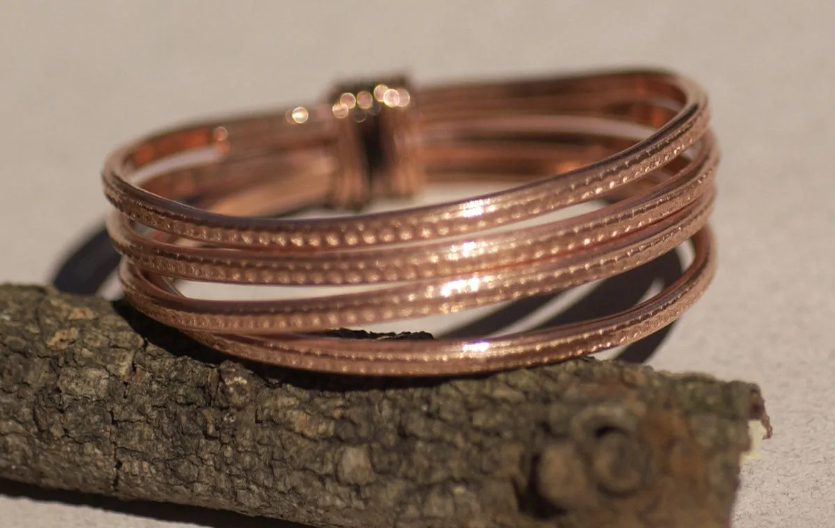 Patterned jewelry wire 3mm textured metal wire strip for making rings and jewelry