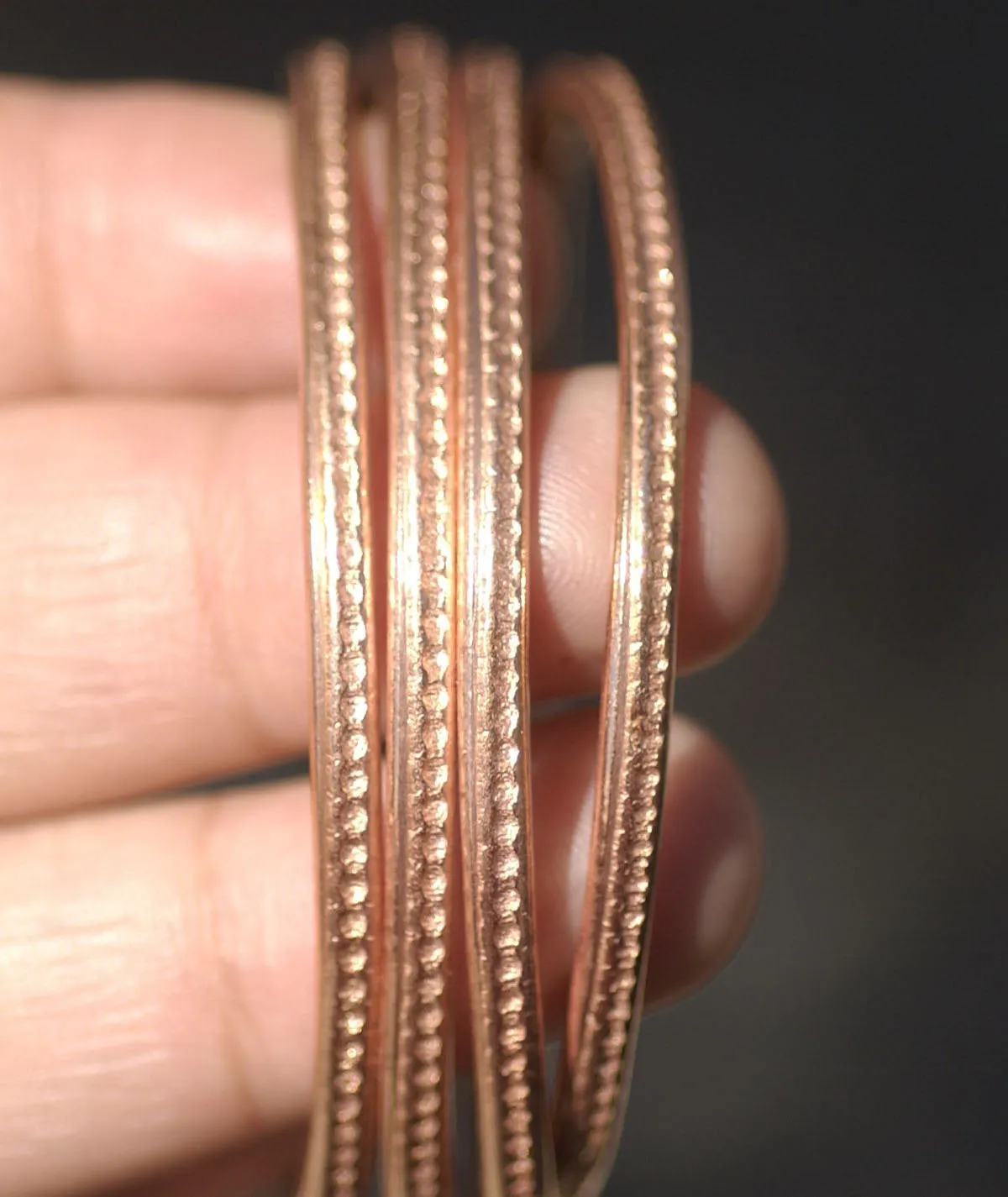 Patterned jewelry wire 3mm textured metal wire strip for making rings and jewelry