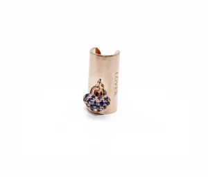 Pavé Sapphire Heart Ear Cuff