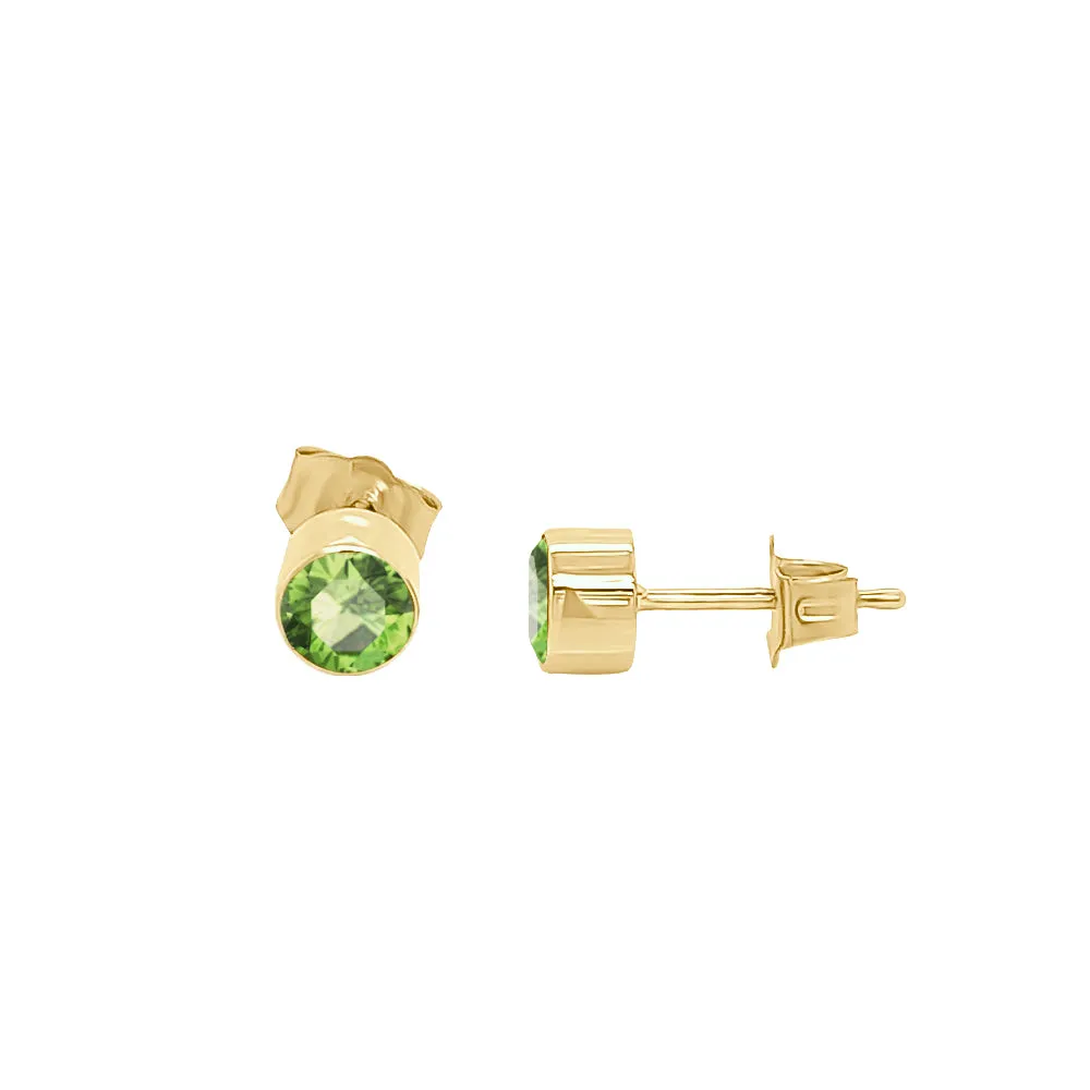 Pear Shape Gemstone & 0.04Ct Diamond Mismatched Earring Set in 14K Gold