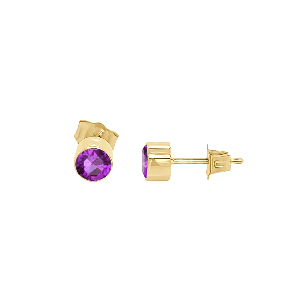 Pear Shape Gemstone & 0.04Ct Diamond Mismatched Earring Set in 14K Gold