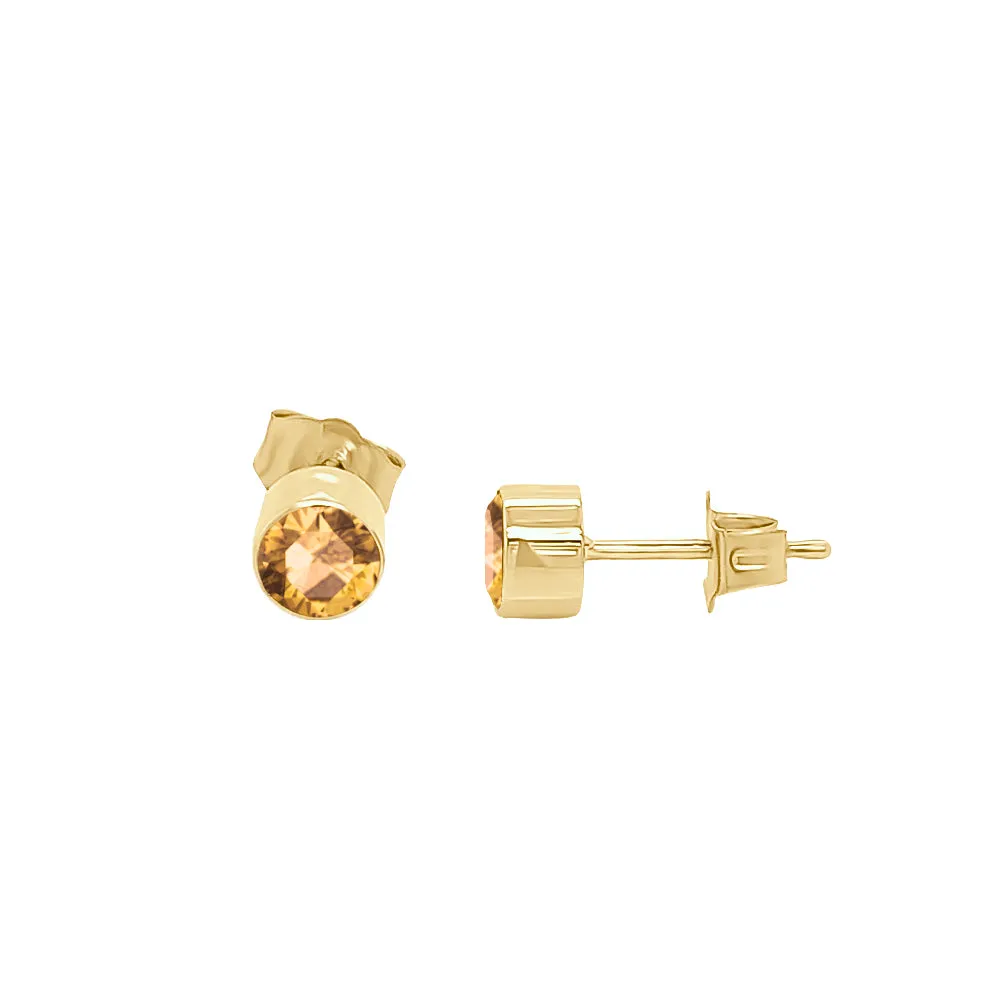 Pear Shape Gemstone & 0.04Ct Diamond Mismatched Earring Set in 14K Gold