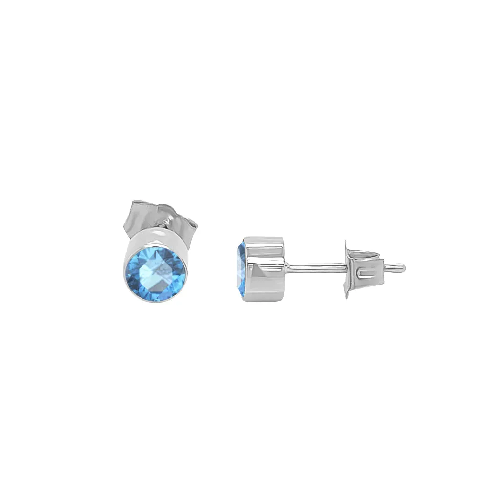 Pear Shape Gemstone & 0.04Ct Diamond Mismatched Earring Set in 14K Gold