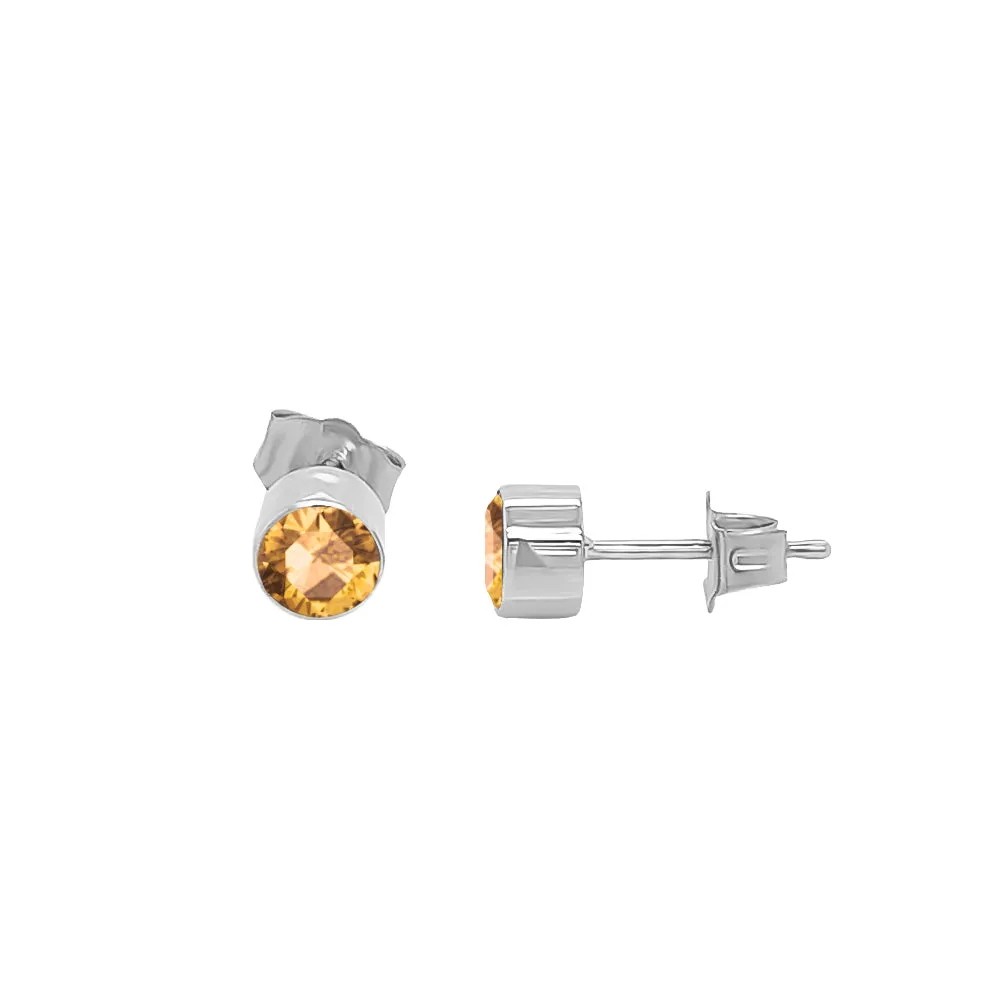 Pear Shape Gemstone & 0.04Ct Diamond Mismatched Earring Set in 14K Gold