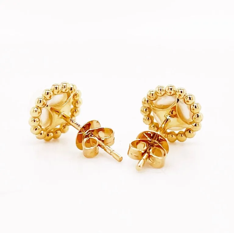 Pearl Beaded Frame Earrings