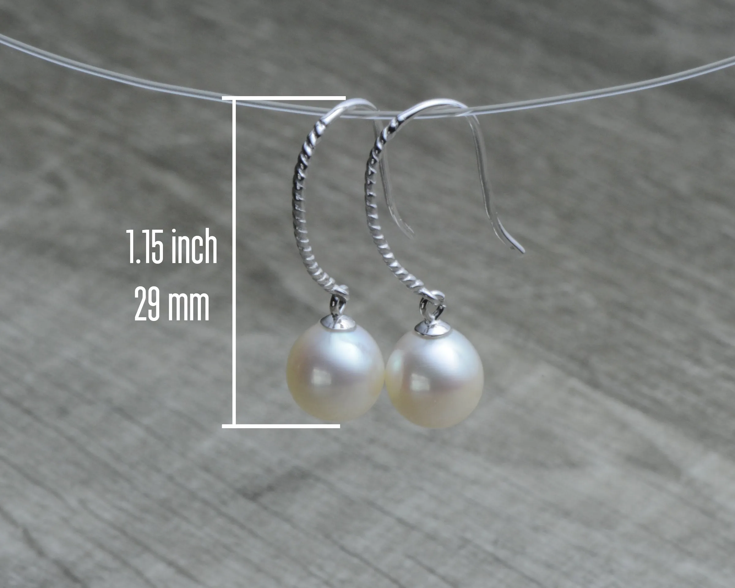 PEARL DROP TWIST EARRINGS