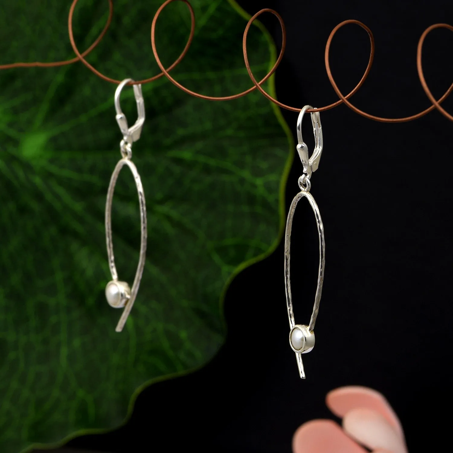 Pearl Handmade Dangle Earrings
